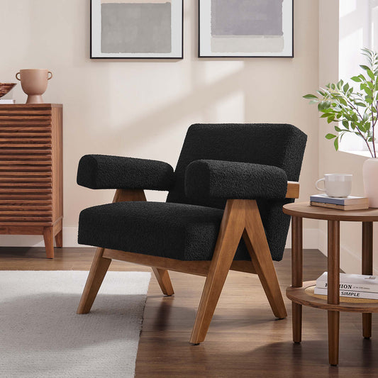 Astra Black Boucle Chair